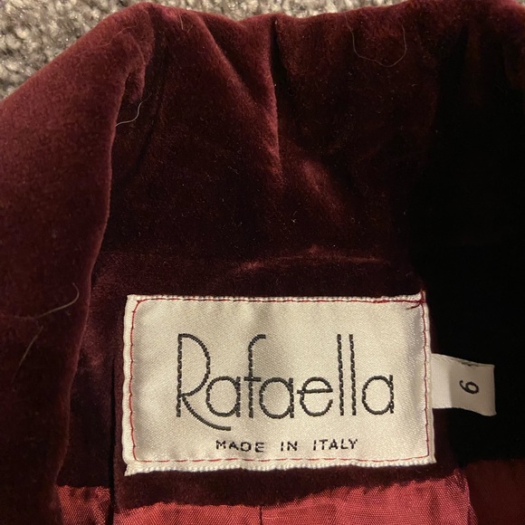 Rafaella Women’s Burgundy Velvet Blazer size 6 business casual 100% cotton - Picture 7 of 7